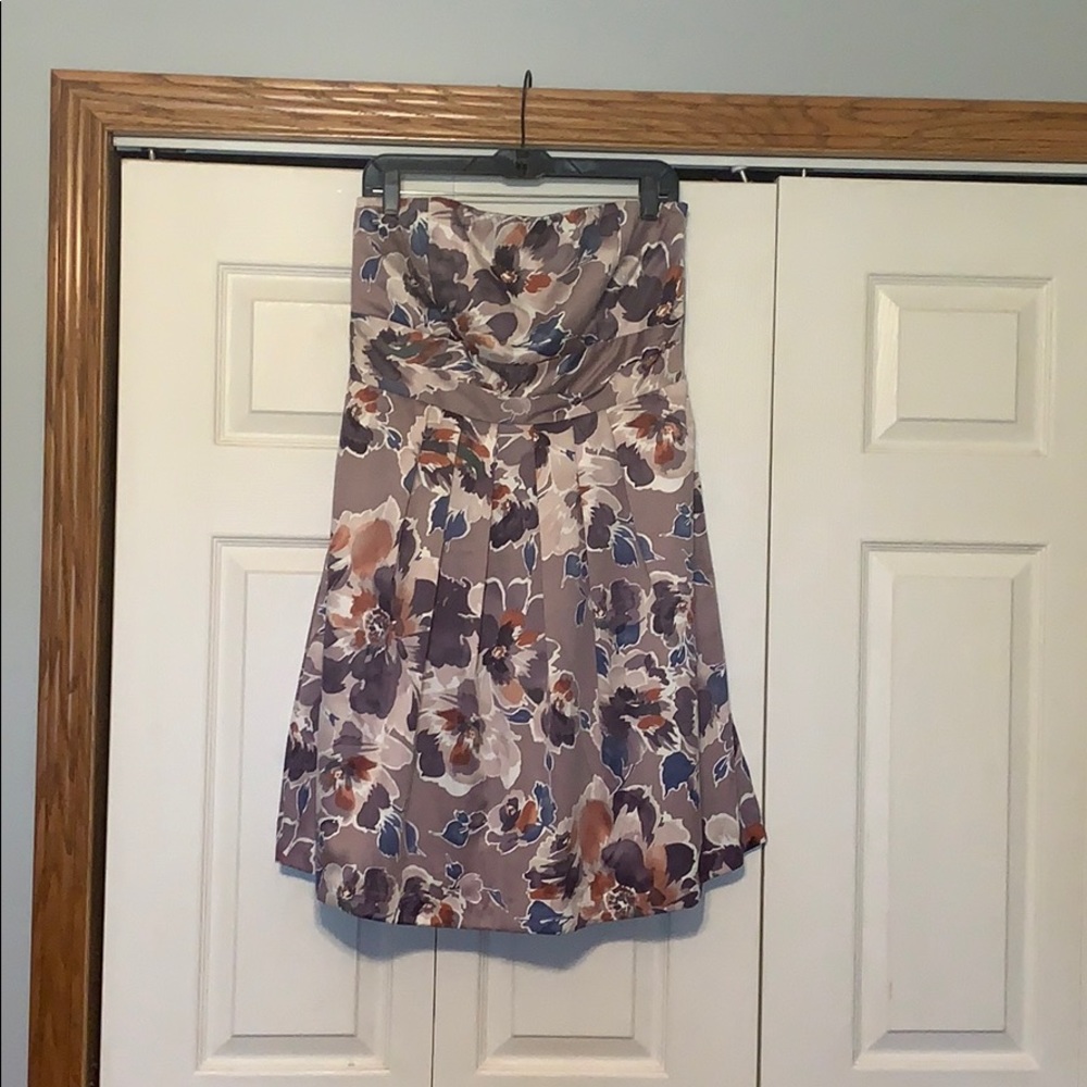 Express purple floral Strapless Dress - Tag Still On